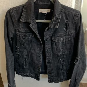 Black Distressed Demin Jacket